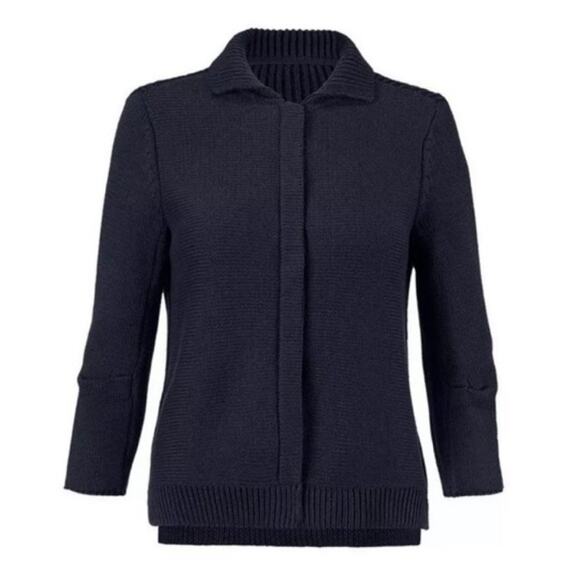 CAbi Sweaters - Cabi Pursuit Cardigan Lady Jacket Navy Blue Knit Sweater Small #3523
